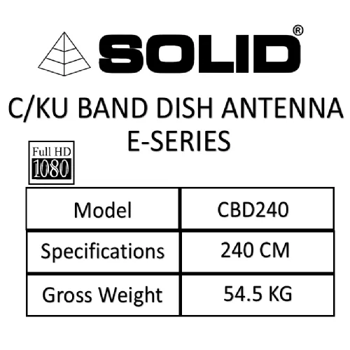 8FT-(240cm)-SOLID-C/KU-PRIME-FOCUS-SATELLITE-C-BAND-RECEPTION-DISH-ANTENNA